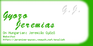 gyozo jeremias business card