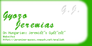 gyozo jeremias business card